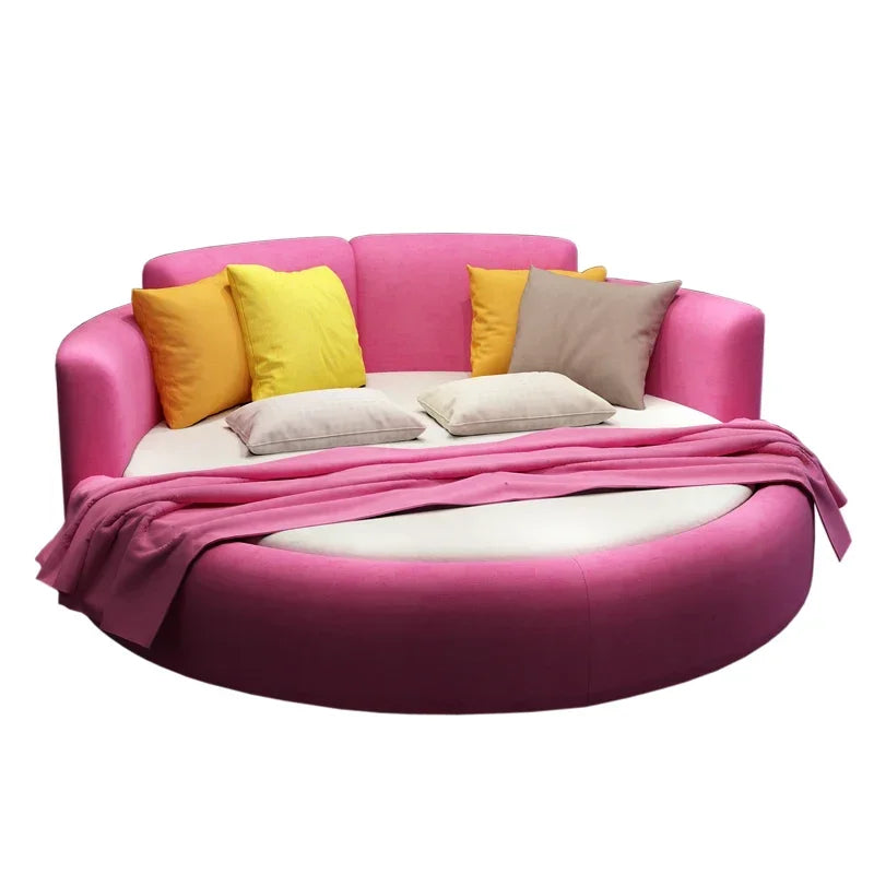 Minimalist European Master Large Modern Fabric Princess Double Bed