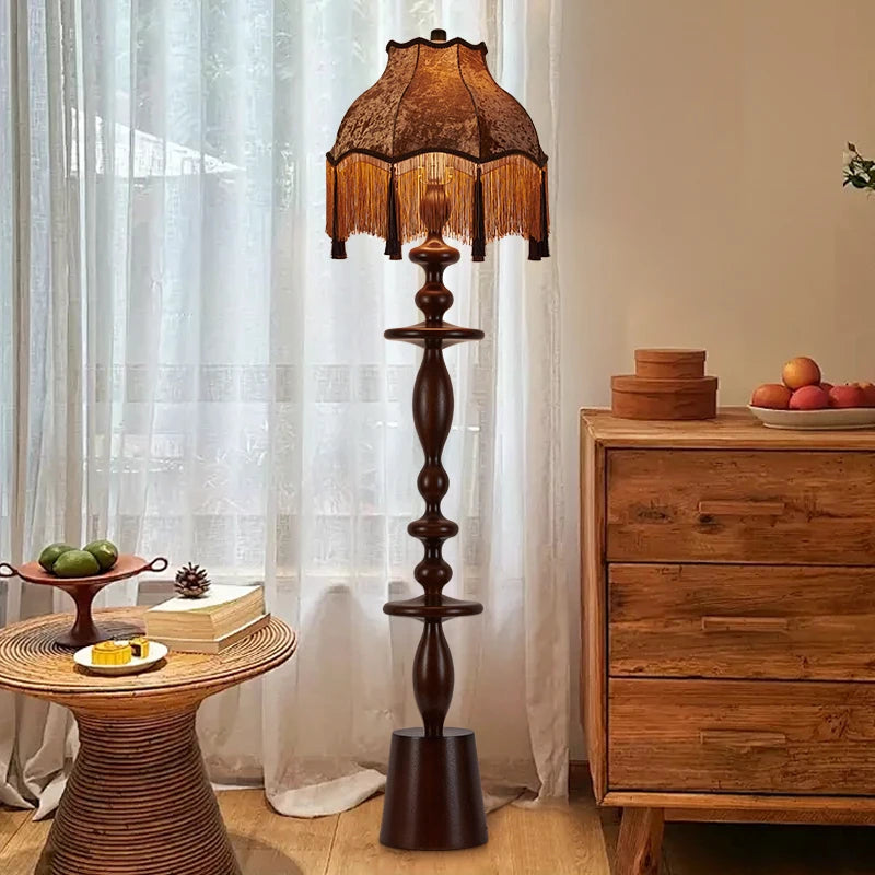 Chinese Style Tassels Retro Warm LED light, luxurious Floor lamp