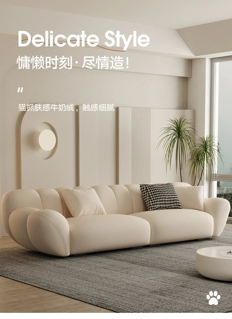 Nordic Designer, comfortable, relaxing, modern white lazy sofa