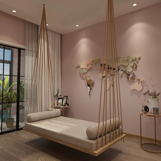 American Style Comfortable Fashionable Aesthetics Simple Unique Wedding Design Bed Frame Hang