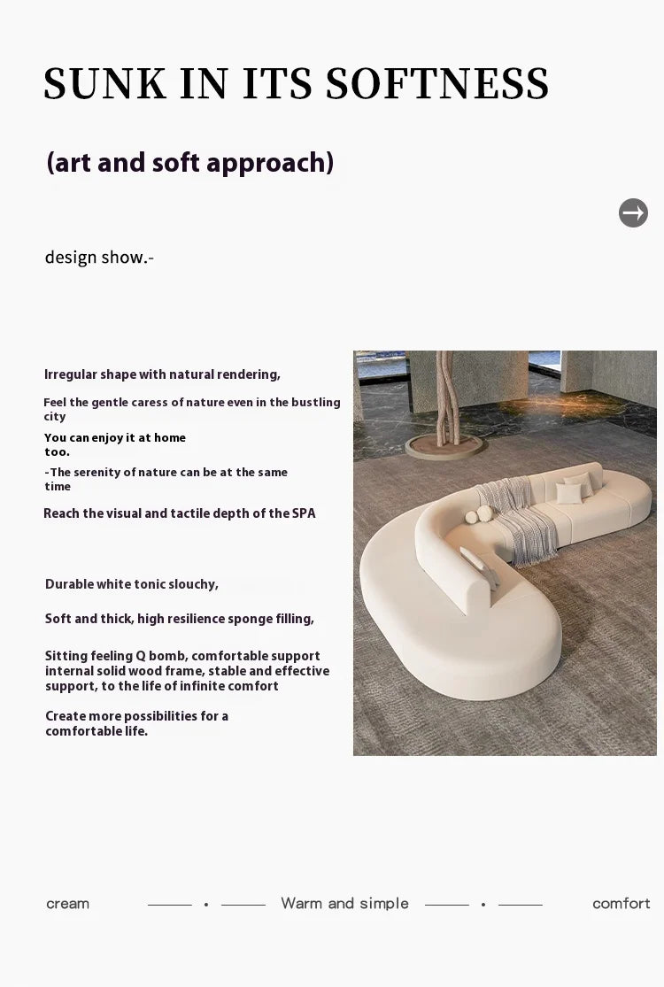 Nordic Lazy Lounges White Wood ,Large Design, European filler , puffs couch, modern canape, unique