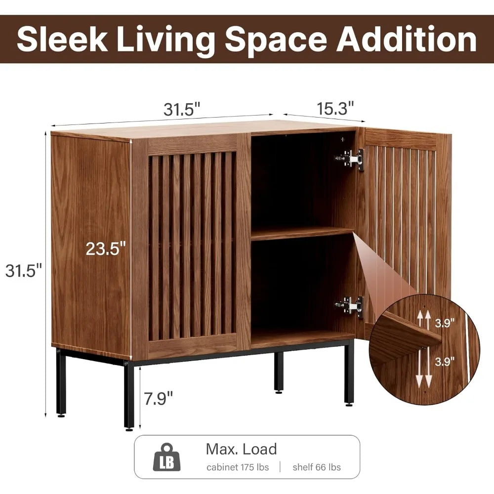 Modern Sideboard Buffet, 2 storage cabinets