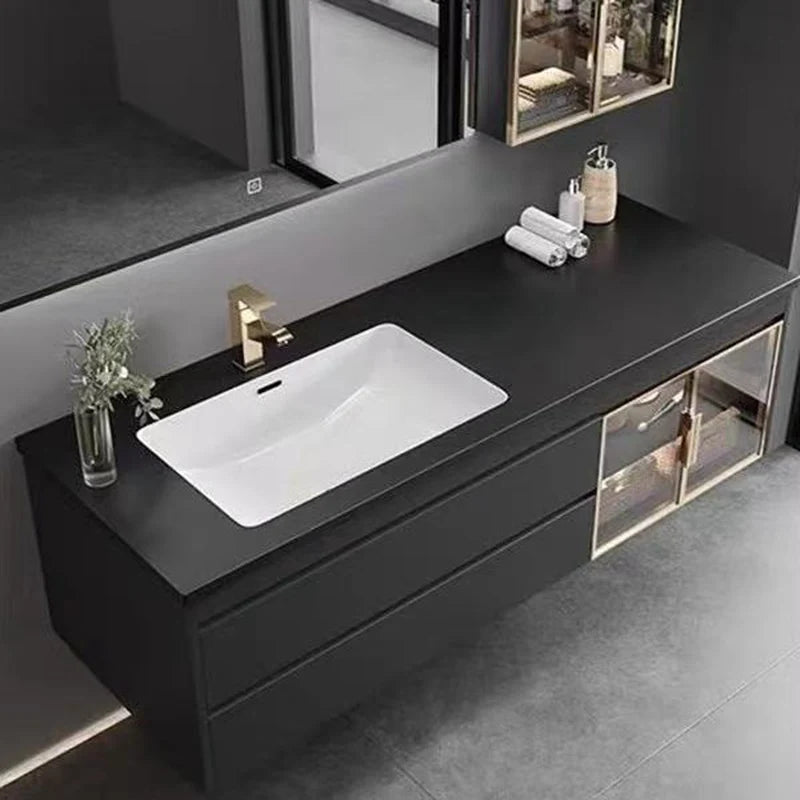 Rock Cabinet Modern, Narrow, Simple Corner Storage Cabinet Organizer  Mirror Vanity Unit Luxury Wall Shelves