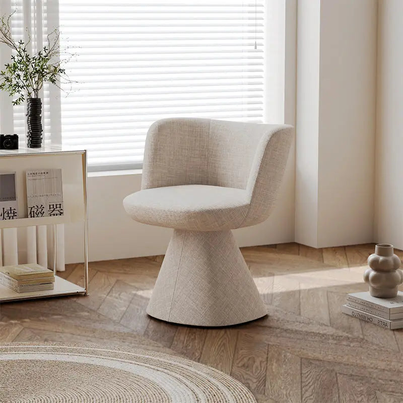 Italian rotatable designer  cream  makeup  chair