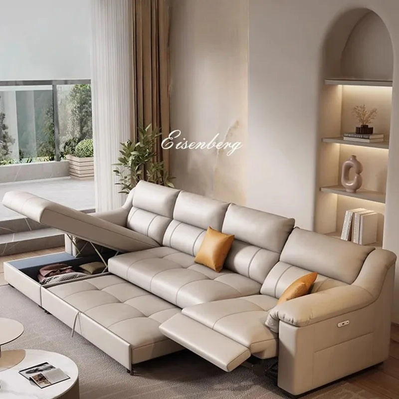 European Back Support Electric Luxury Puffs Recliner Lazy Sofas