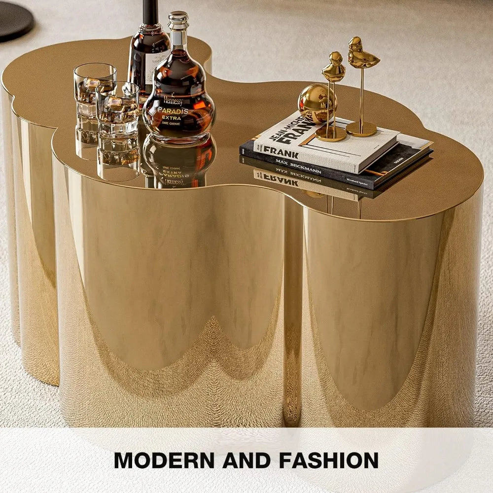 Cloud Fashion Design Accent End Table.small, stainless steel, modern gold