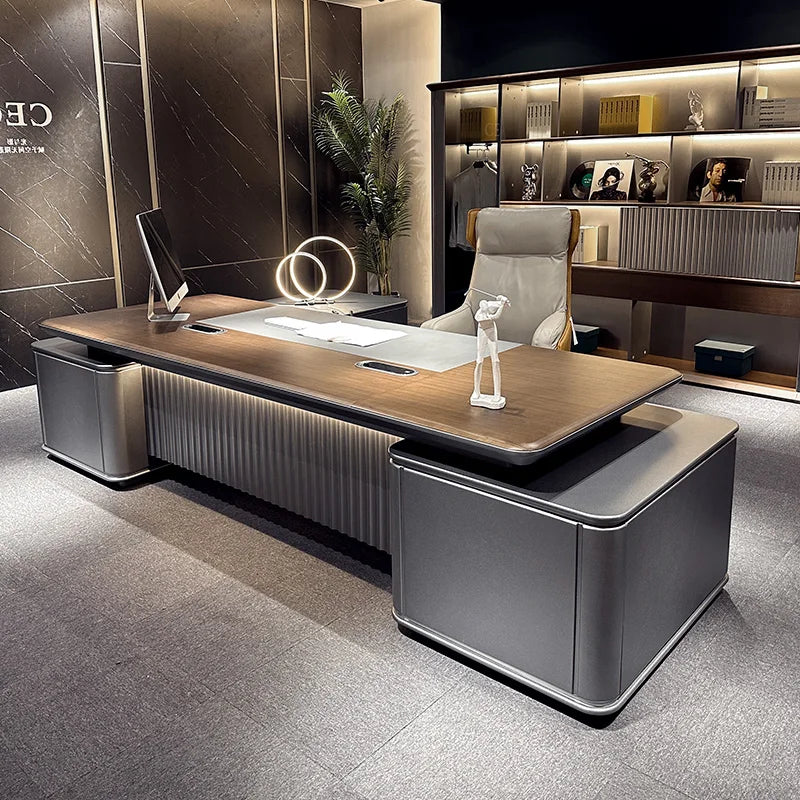 President High Quality Light, luxury Filing Cabinet, Boss wooden corner work table