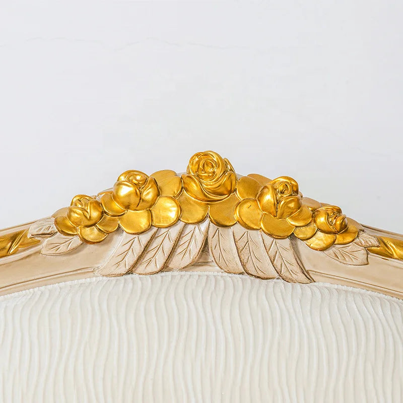 European style French sofa,  solid wood carved fabric arc 123 combo design