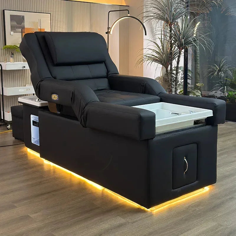 Modern Beauty Salon Head Massage, Shampoo Hair washing, Foot spa, pedicure, back  lift