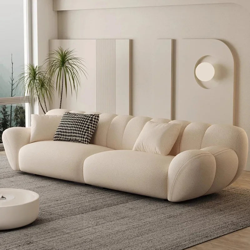 Nordic Designer, comfortable, relaxing, modern white lazy sofa