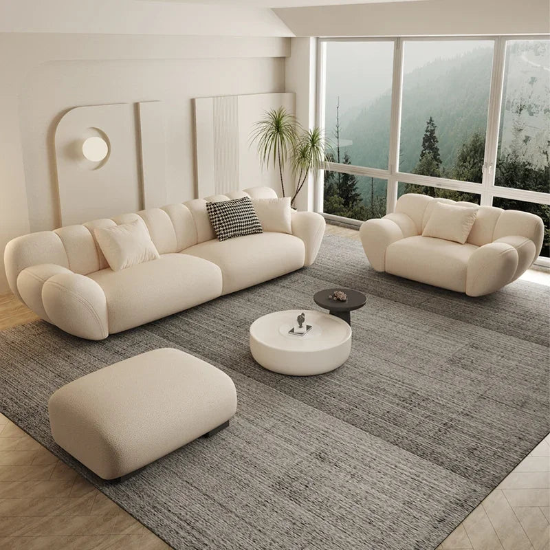 Nordic Designer, comfortable, relaxing, modern white lazy sofa