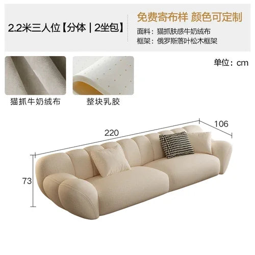 Nordic Designer, comfortable, relaxing, modern white lazy sofa