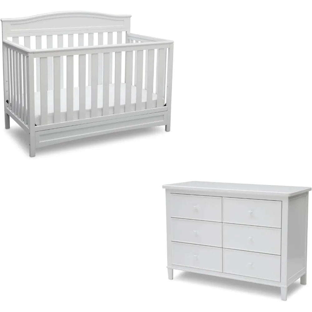 Delta  Emery 4-in-1white  Convertible Baby Crib