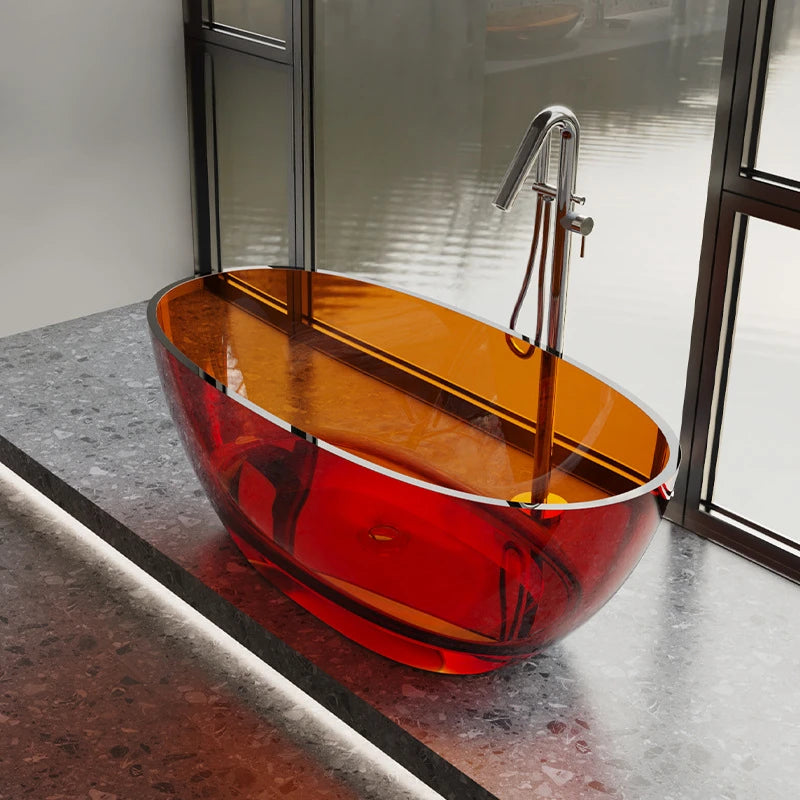 Lady Blue channel transparent free standing bathtubs, unsaturated resin, supplies