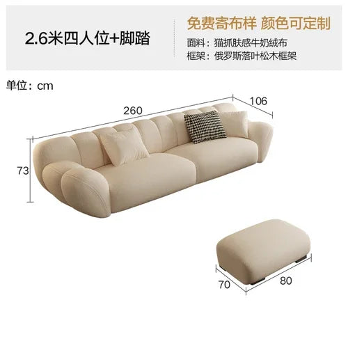 Nordic Designer, comfortable, relaxing, modern white lazy sofa