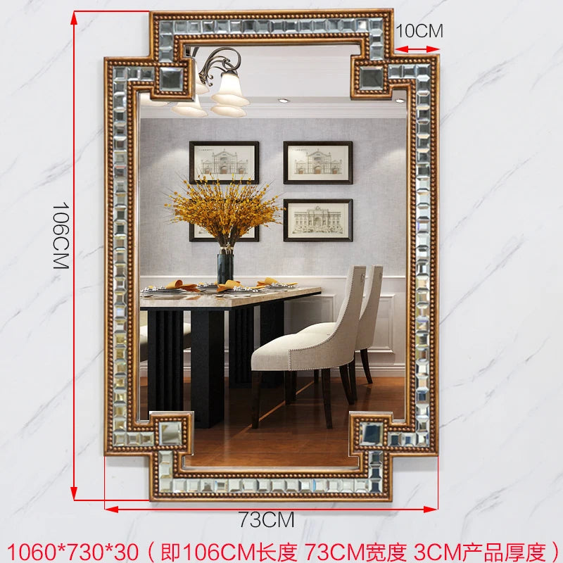 Nordic Aesthetic Horizontal Designer Big Size Wall Mirror