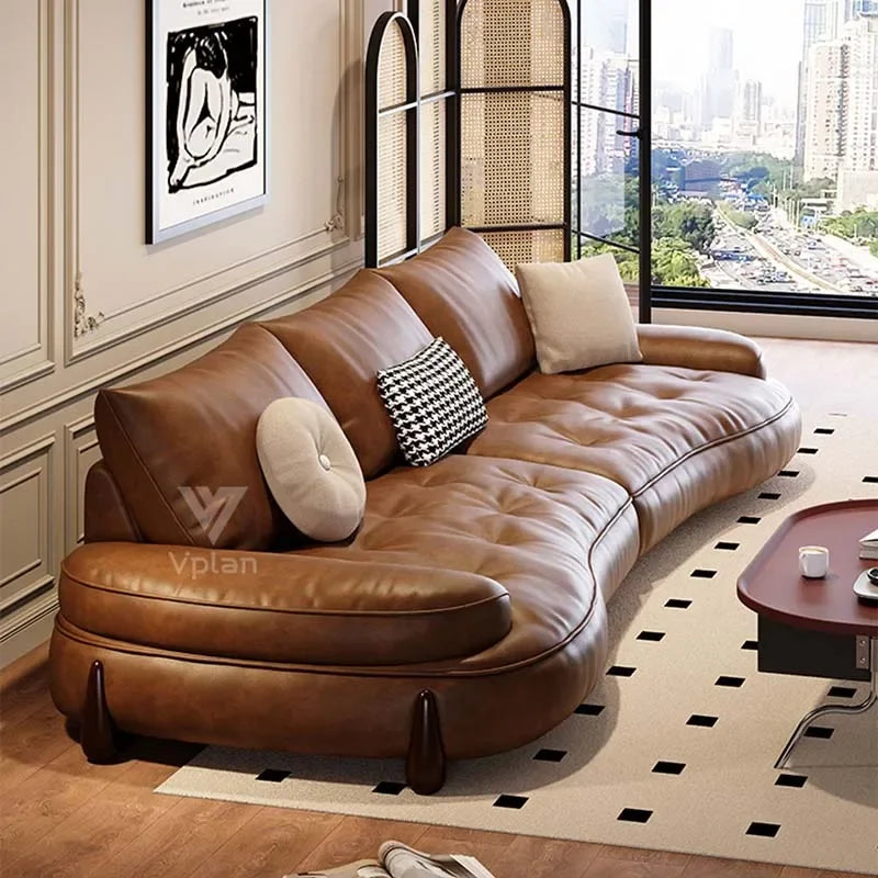Italiano Brown Relax Unique Reclining Style  Hotel Designer Sofa