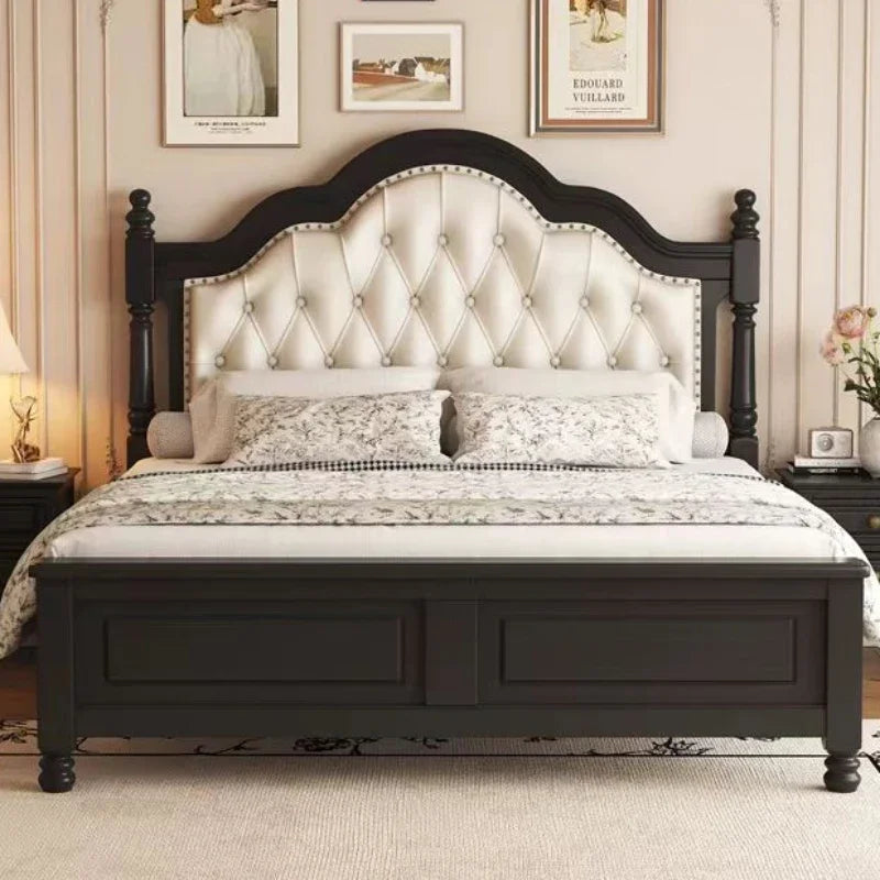 Nordic  Modern King Size Wooden Bed Frame, luxury unique