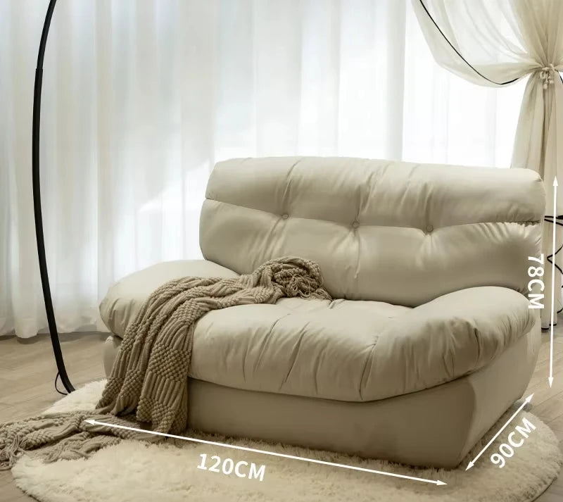 Minimalist Light Luxury Cream Clouds  Straight Comfort Sofa Bed Xxl