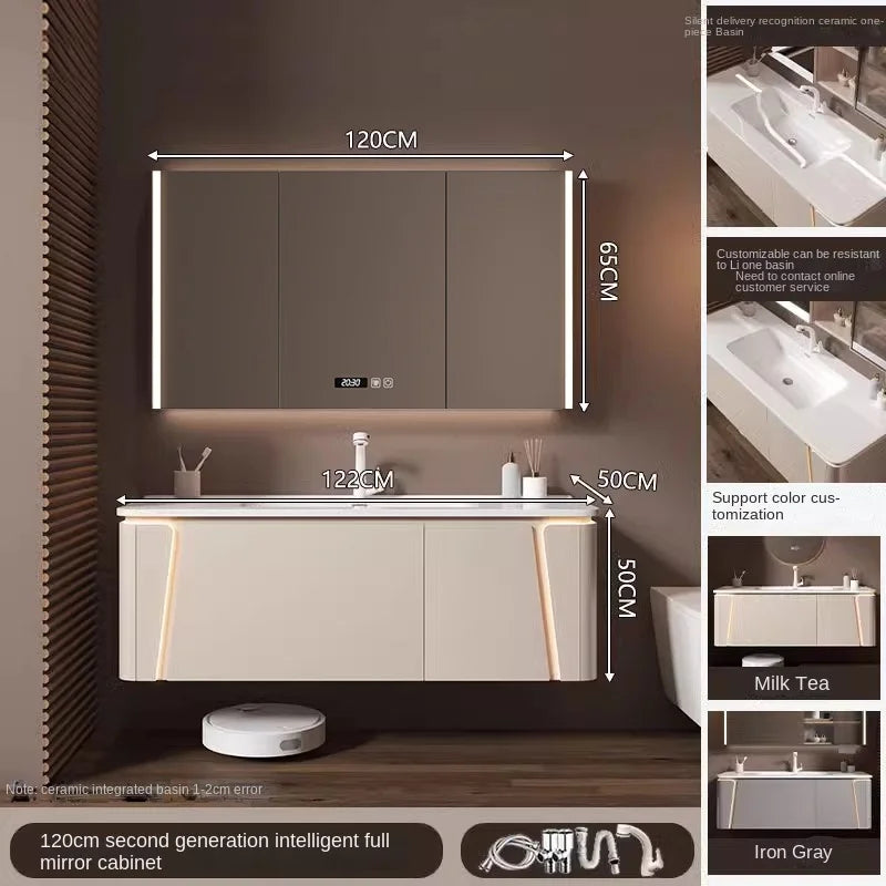 Ceramic Cabinet Combination Rounded Integrated Washbasin Face Master Cabinets