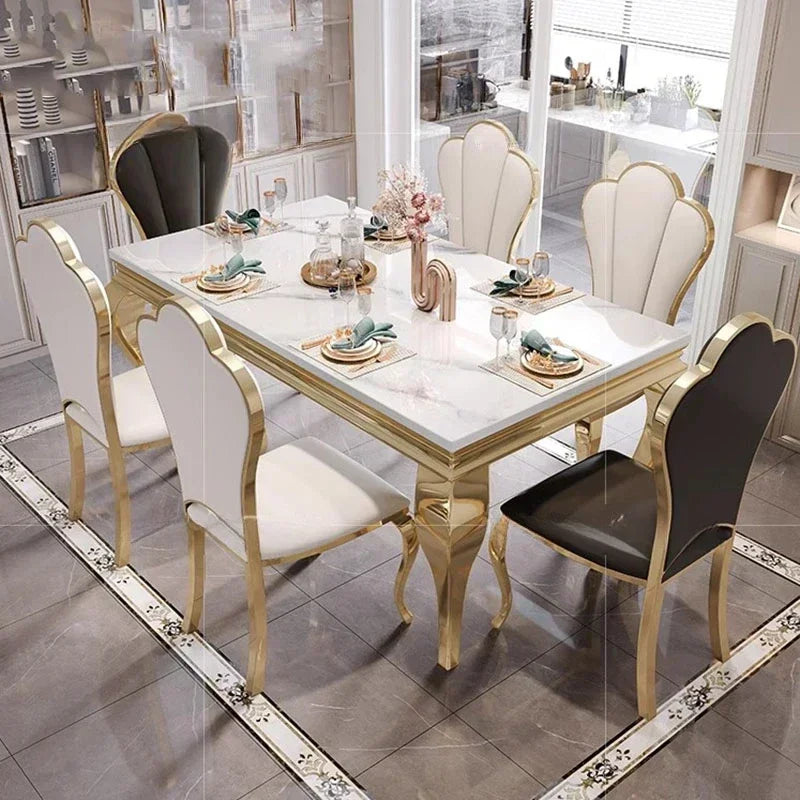 Nordic Vanity Oilproof Luxury, Unique Gold Vintage Marble. Big Design Table