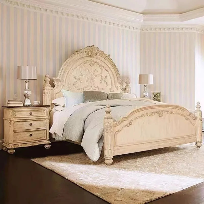 Letto  Matrimonial American Wood  King Size  Headboards  Comforter, 2 people queen size bed