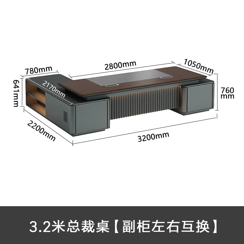 President High Quality Light, luxury Filing Cabinet, Boss wooden corner work table