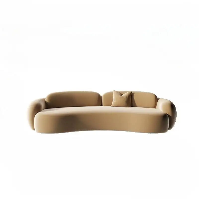 Nordic Armrest Large Filler Sofas,  European Brown Wood ,Floor Salon Sofa , Luxury & Unique Recliner
