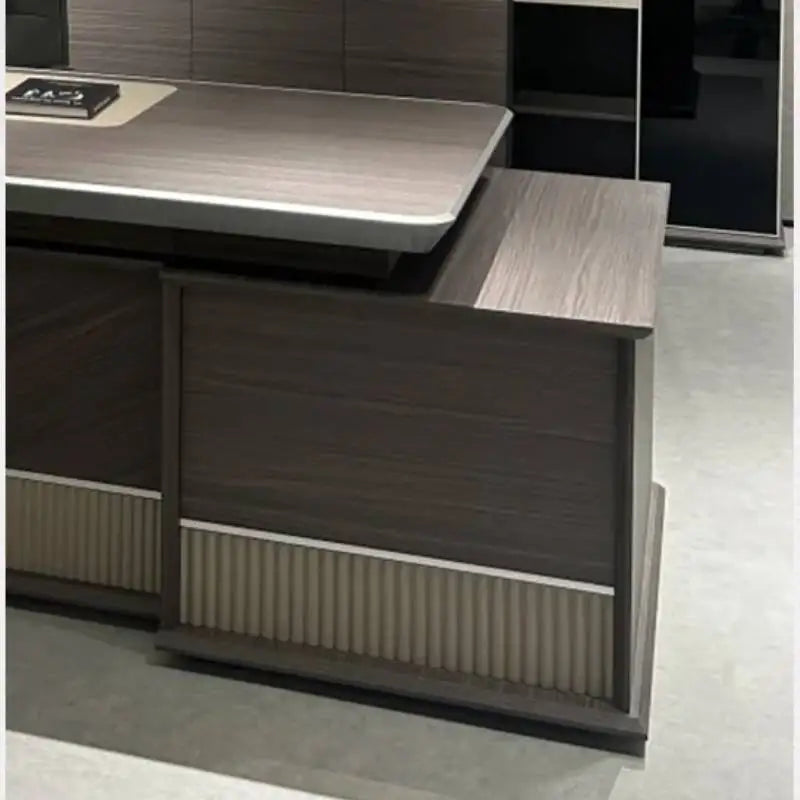 Executive modern, aesthetic Office Desk Computer,, Reception corner organizer,