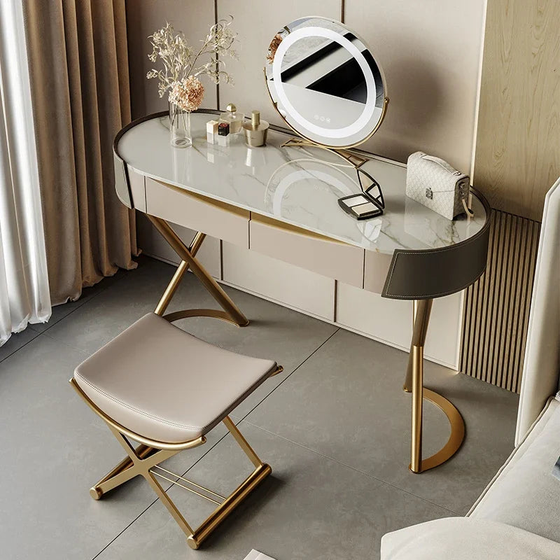 Italian Luxury Modern light Dressing with Mirror, organizer and stool



















l