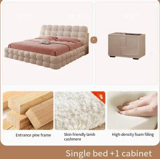Modern Wood  Loft  Double Bed , Luxury Double Floor Storage