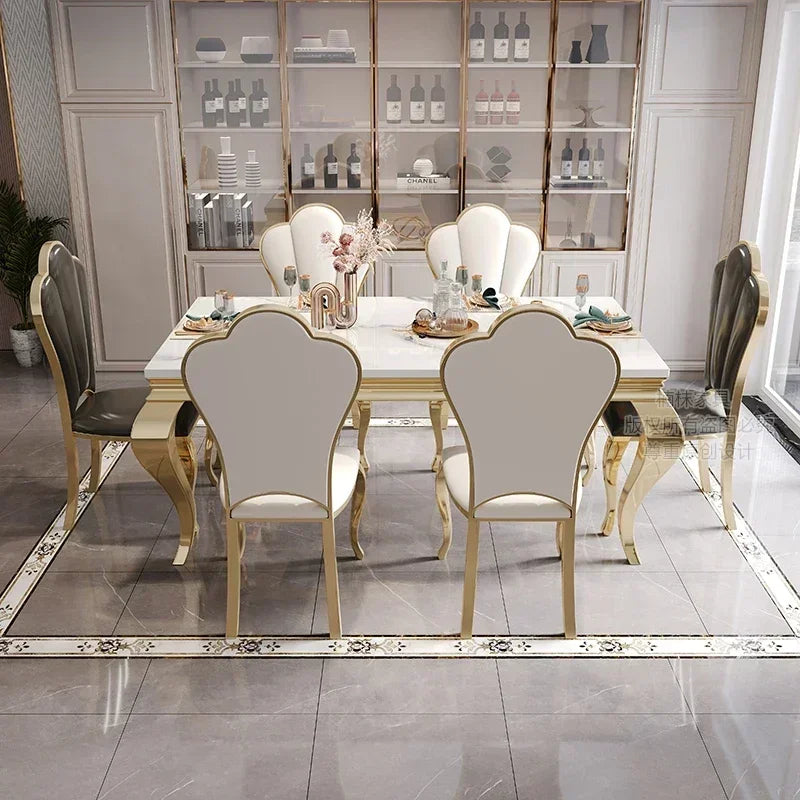 Nordic Vanity Oilproof Luxury, Unique Gold Vintage Marble. Big Design Table