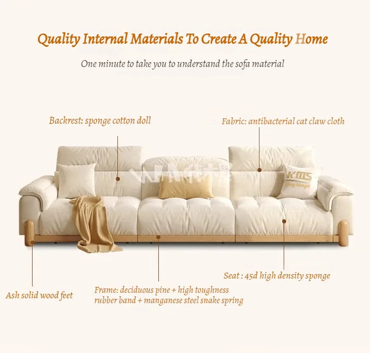 Japanese New Lazy  Simple Square Electric Designer Puffs Modern Solid Wood  Couches
