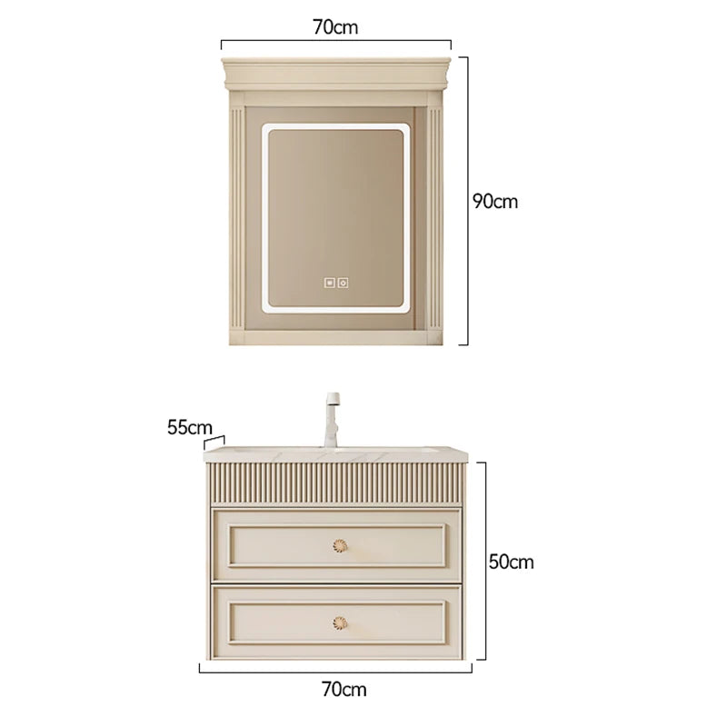 French Ceramic Vertical Vanity, Portable Toilet Wall Shelves Desk Storage Organizer, rock sinks cabinet