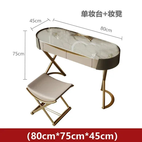 Italian Luxury Modern light Dressing with Mirror, organizer and stool



















l