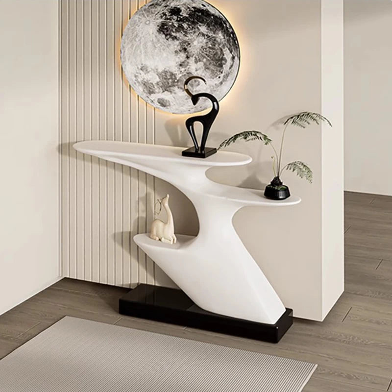 Nordic Miminalist  Mini Corner White Table Console office table design