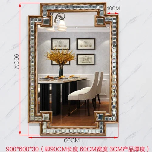 Nordic Aesthetic Horizontal Designer Big Size Wall Mirror