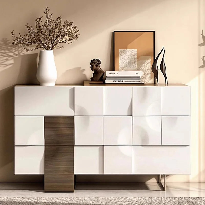 Nordic Organizer,  White Storage Haller Sideboard  Cabinets