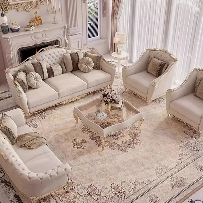 Europe Designer Sofa Chair Unique Wood Modern Recliner, Love Seat White Cushion Sofas