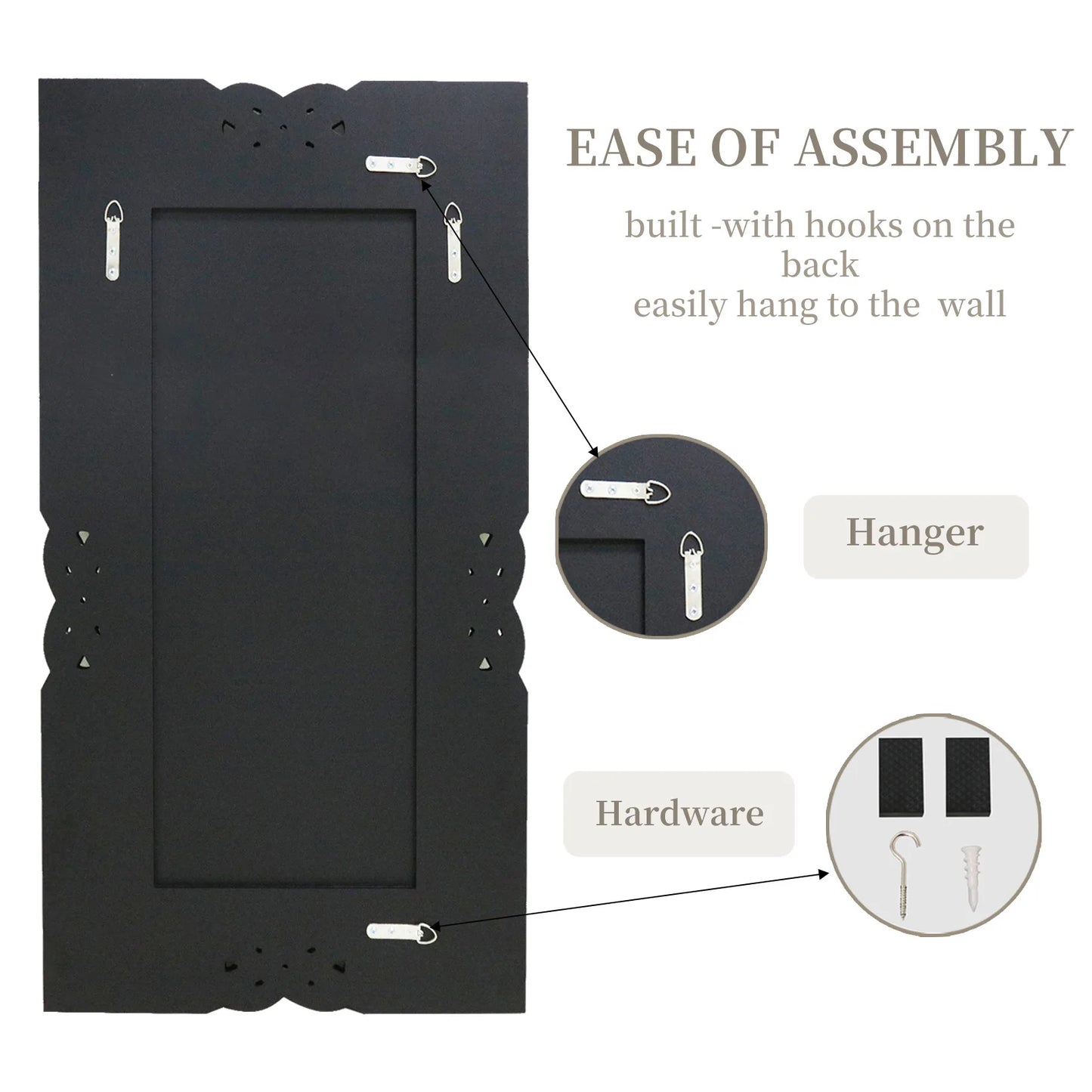 Rectangular Wall Mirror Luxury Silver , Crystal Crush Diamond Decor