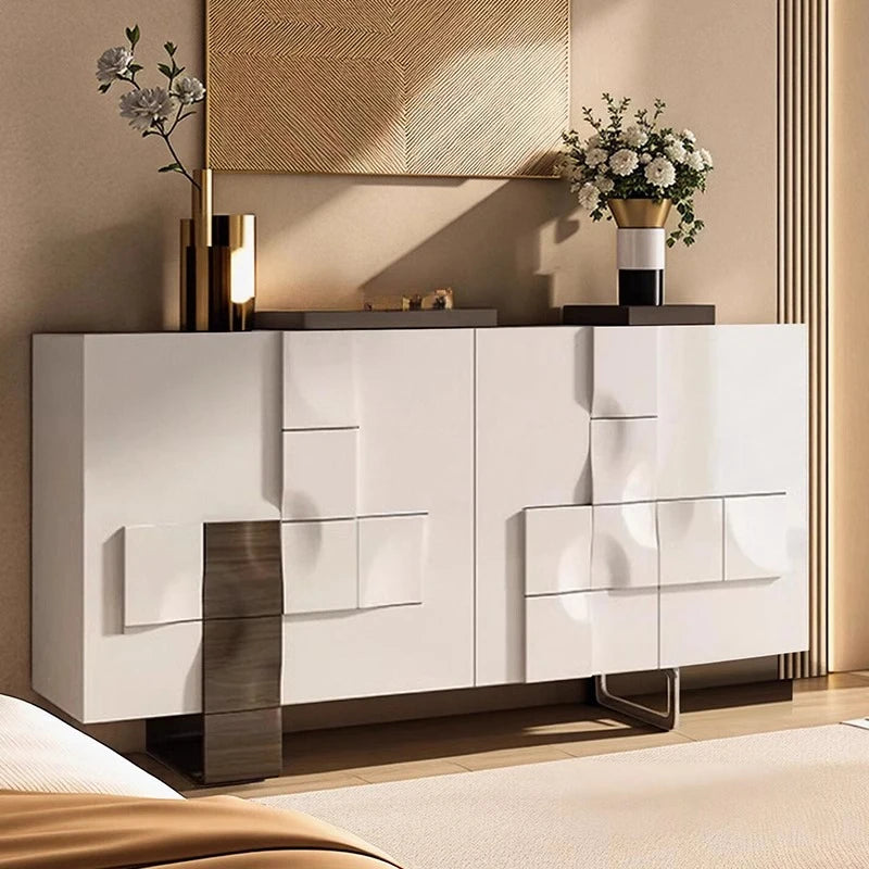 Nordic Organizer,  White Storage Haller Sideboard  Cabinets