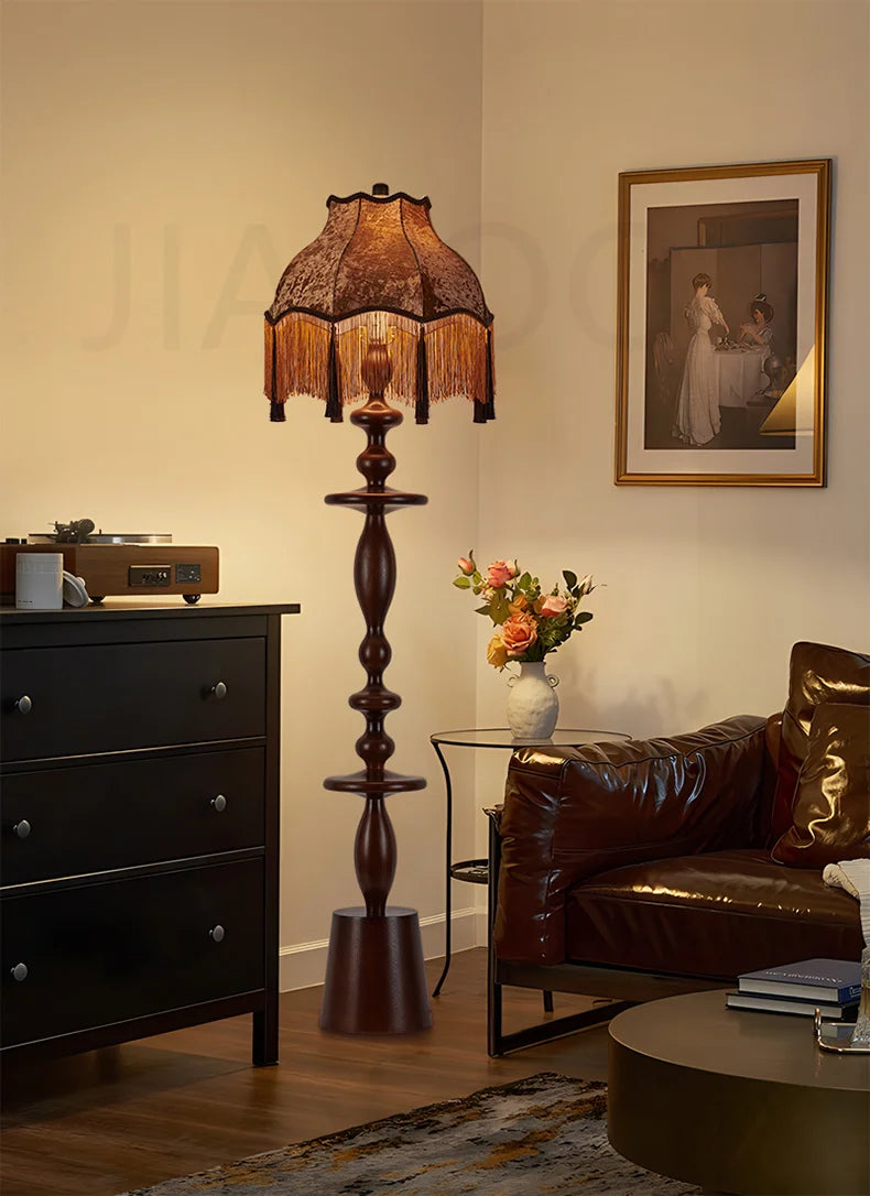 Chinese Style Tassels Retro Warm LED light, luxurious Floor lamp