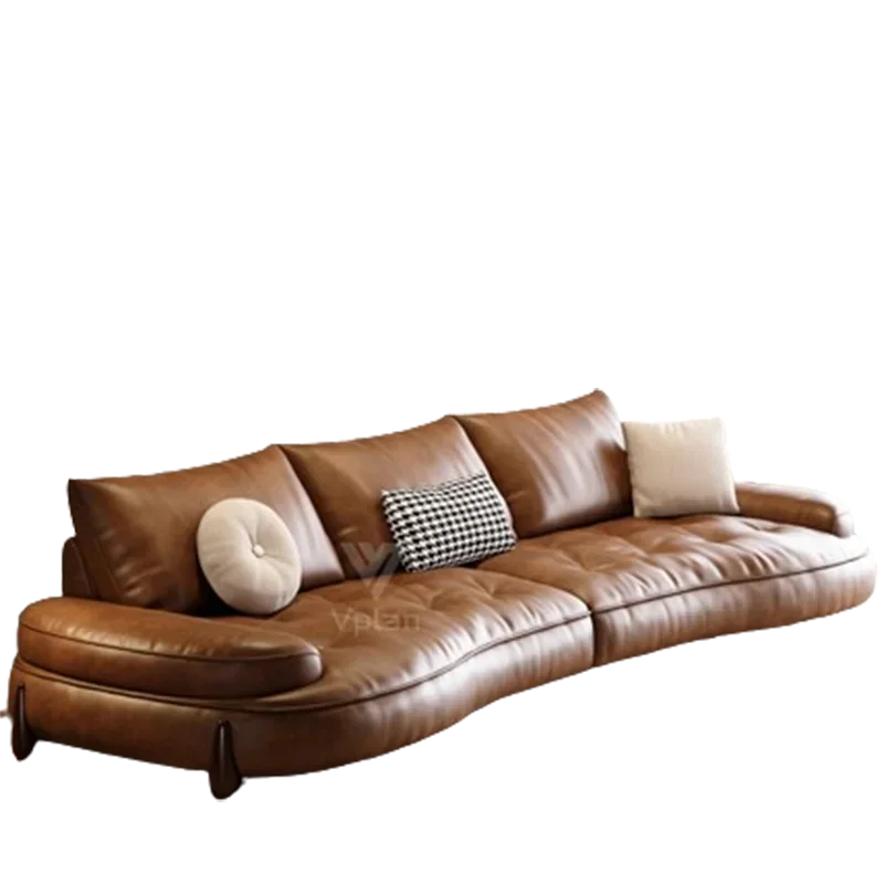 Italiano Brown Relax Unique Reclining Style  Hotel Designer Sofa
