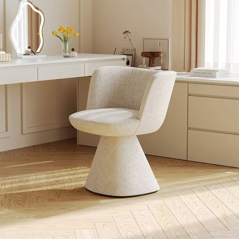 Italian rotatable designer  cream  makeup  chair