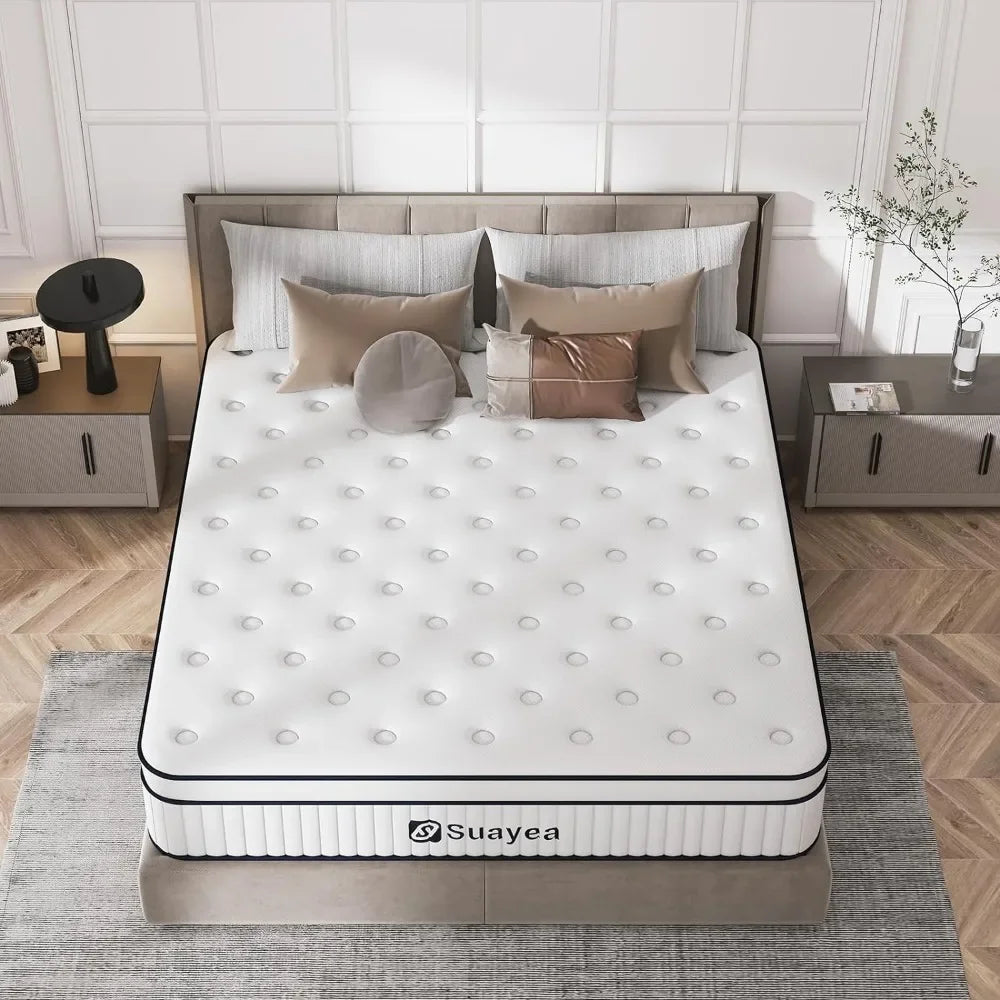 10 Inch King Size Mattress , Ultimate Motion Isolation,, Strength Hybrid