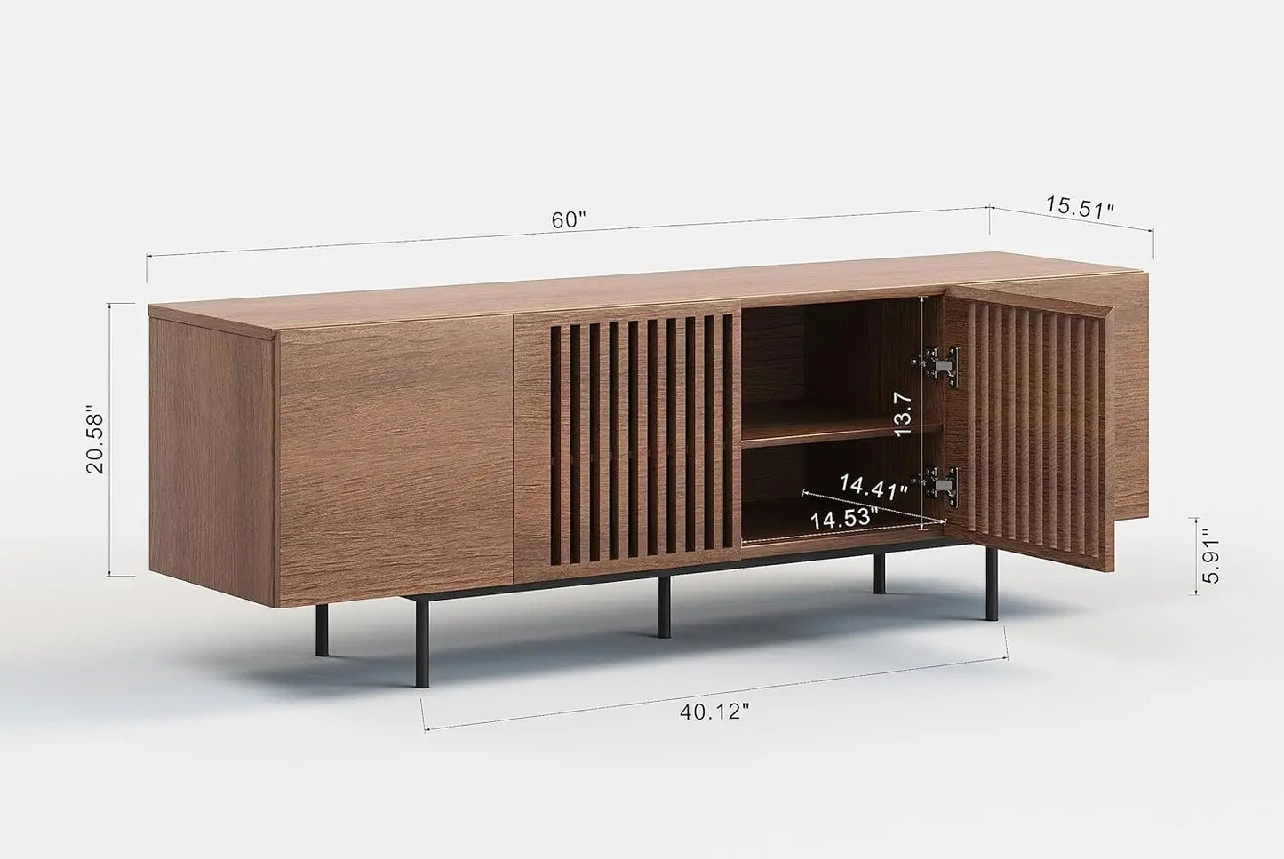 Modern Design  - Mid Century Entertainment Center  for  Flat Screen TV storage