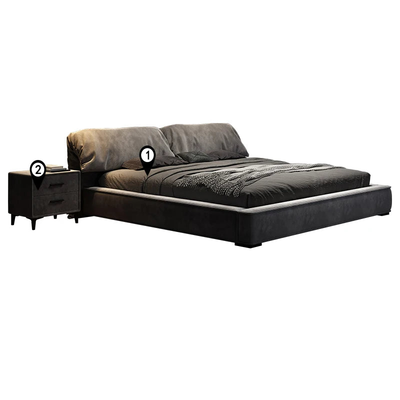 Floor Platform Holder Aesthetic Sleeping European Minimalist Large  Double Bed