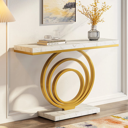 Tribesigns  Gold Entryway  Modern Console  Narrow Long, Contemporary Accent Table