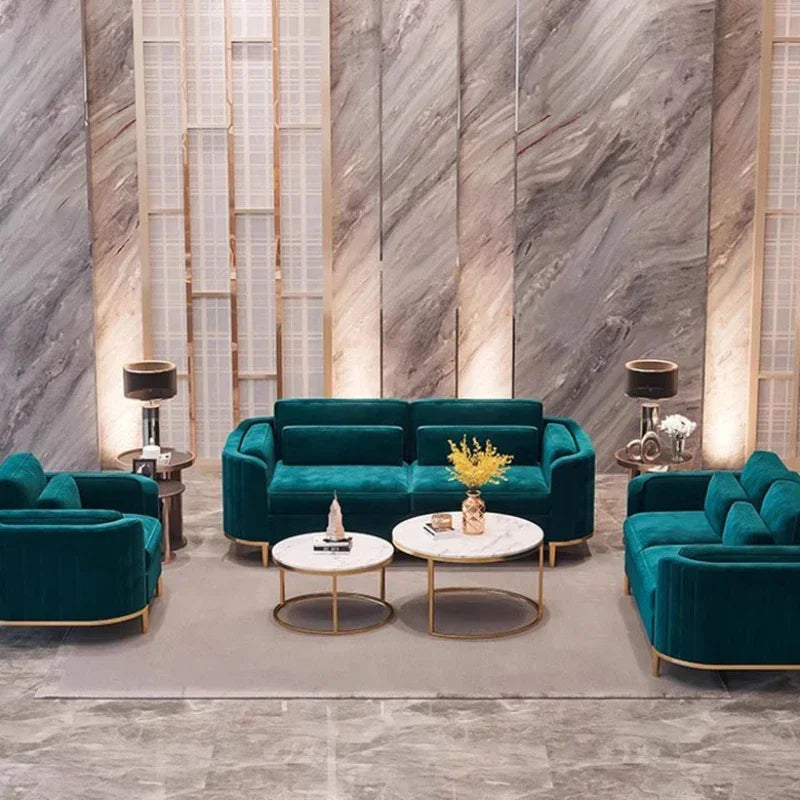 Green Floor Armchair, modern fancy designer  sectional sofa
