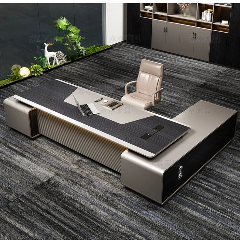 Executive Wooden   Large Wide Base Gaming  Computer Table Cabinet